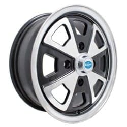 Empi 914 Alloy 15x5.5 35 ET 73 CB Gloss Black/Polished Lip/Spokes