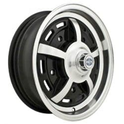 Empi Sprintstar 5-Lug 15x5 20 ET 73 CB Gloss Black/Polished Lip/Spokes