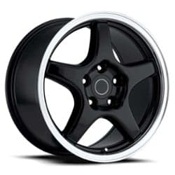 Factory Reproductions FR 21 ZR1Vette 17x9.5 5x120.65 38 ET 70.3 CB Black Machine Lip