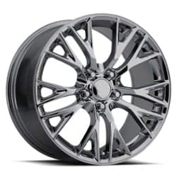 Factory Reproductions FR 22 ZO6 Vette 18x9.5 5x120.65 57 ET 70.3 CB PVD Black Chrome