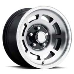 Factory Reproductions FR 23 YJ8 Corvette 15x8 5x120.65 -13 ET 71.5 CB Black Machine Face