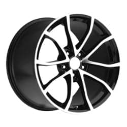 Factory Reproductions FR 25 C6Cup Vette 17x8.5 5x120.65 56 ET 70.3 CB Black Machine Face