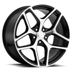 Factory Reproductions FR 27F Z28 Camaro 20x10 5x120 23 ET 66.9 CB Black Machine Face