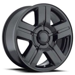 Factory Reproductions FR 37 Chevy TX Slvrado 20x8.5 5x127 0 ET 78.1 CB Gloss Black