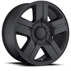 Factory Reproductions FR 37 Chevy TX Silverado 20x8.5 6x139.7 30 ET 78.1 CB Silverado Satin Black