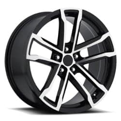 Factory Reproductions FR 41 Camaro ZL1 18x8 5x120.65 27 ET 66.9 CB Black Machine Face