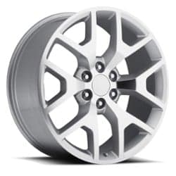 Factory Reproductions FR 44 GMC Sierra TBSS 20x9 6x127 27 ET 78.1 CB Silver Machined Face