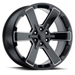 Factory Reproductions FR 45 GMC SixStar 24x10 6x139.7 30 ET 78.1 CB Black / Milled