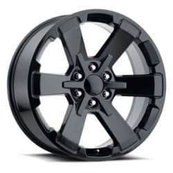 Factory Reproductions FR 45 GMC Dual SixStar 22x9 6x139.7 24 ET 78.1 CB Gloss Black