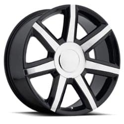 Factory Reproductions FR 56 Escalade Lux 22x9 6x139.7 31 ET 78.1 CB Black/Chrome