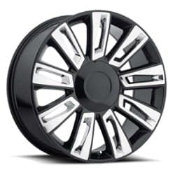 Factory Reproductions FR 58 Escalade 22x9 6x139.7 31 ET 78.1 CB Black/Chrome Inserts