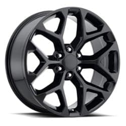 Factory Reproductions FR 59 Chevy Snowflake 26x10 6x139.7 24 ET 78.1 CB Gloss Black