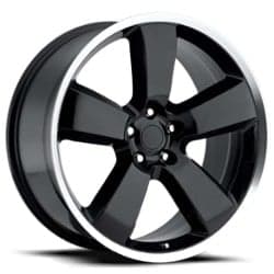 Factory Reproductions FR 61 Charger 20x9 5x115 20 ET 71.5 CB Black Machine Lip