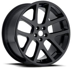 Factory Reproductions FR 64 Jeep Viper 22x10 5x115 18 ET 71.5 CB Gloss Black