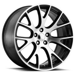 Factory Reproductions FR 70 Hellcat 22x10 5x115 18 ET 77.8 CB Black Machine Face