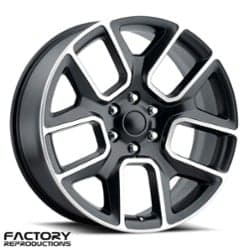 Factory Reproductions FR 76 19 Ram 1500 24x10 5x139.7 25 ET 77.8 CB Satin Black w/Machined Face