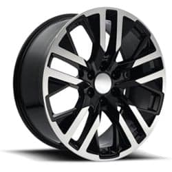 Factory Reproductions FR 96 GMC CarbonPro 22x9 6x139.7 28 ET 78.1 CB Black Machined Face