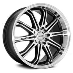 Maxxim Ferris 16x7 5x110/5x115 40 ET 73.1 CB Gloss Black w/Machine Face