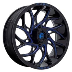 Fuel UTV D778 Runner 18x7 4x156 13 ET 132 CB Gloss Black Milled Candy Blue