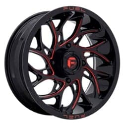 Fuel UTV D779 Runner 18x7 4x137 13 ET 110.2 CB Gloss Black Milled Candy Red