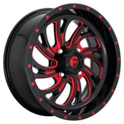 Fuel UTV Kompressor D642 18x7 4x156 13 ET 132 CB Gloss Black w/ Candy Red