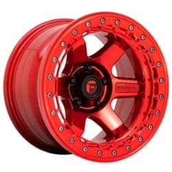 Fuel Block D123 17x8.5 6x139.7 0 ET 106.1 CB Candy Red With Candy Red Ring