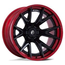 Fuel Catalyst FC402 24x12 8x165.1 -44 ET 125.1 CB Black Red Lip