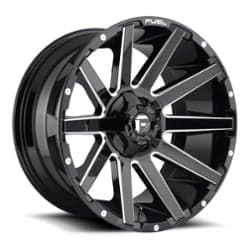 Fuel Contra D615 26x12 6x135/6x139.7 -44 ET 106.1 CB Gloss Black & Milled