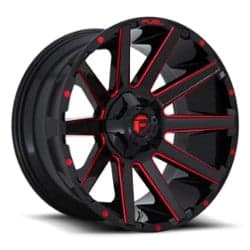 Fuel Contra D643 18x9 6x135/6x139.7 -12 ET 106.1 CB Gloss Black with Candy Red