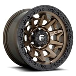 Fuel Covert D696 15x8 5x139.7 -19 ET 108 CB Matte Bronze with Black Bead Ring