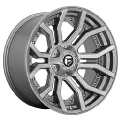 Fuel D713 Rage 22x10 5x127/5x139.7 -18 ET 87.1 CB Platinum Brushed Gunmetal Tinted Clear