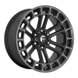 Fuel D720 Heater 17x9 6x139.7 -12 ET 106.1 CB Matte Black Double Dark Tint Machined