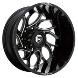 Fuel D741 Runner Dually Rear 22x8.25 8x165.1 -265 ET 121.6 CB Black Milled