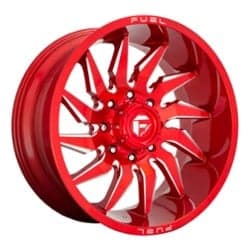 Fuel D745 Saber 22x10 5x127 -18 ET 71.5 CB Candy Red Milled