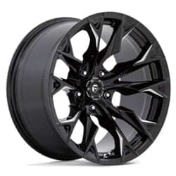 Fuel D803 Flame 5 24x12 5x127 -44 ET 71.5 CB Gloss Black Milled