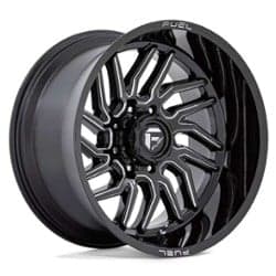 Fuel D807 Hurricane 24x12 6x139.7 -44 ET 106.1 CB Gloss Black Milled