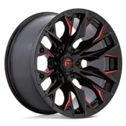 Fuel Flame 6 D823 20x9 8x180 1 ET 124.2 CB Gloss Black Milled w/Candy Red