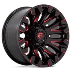 Fuel D829 Quake 20x9 5x114.3 1 ET 72.56 CB Gloss Black Milled Red Tint