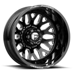 Fuel DE19 FF19D Dually Rear 22x8.25 8x165.1 -265 ET 121.5 CB Gloss Black Milled