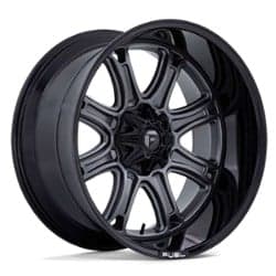 Fuel FC853AB Darkstar 24x12 Blank 5 Lug/Blank 6 Lug/Blank 8 Lug -44 ET 78.1 CB Matte Gunmetal w/Black Lip