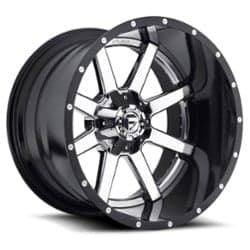 Fuel Maverick D260 20x12 8x180 -44 ET 125.1 CB Chrome with Gloss Black Lip