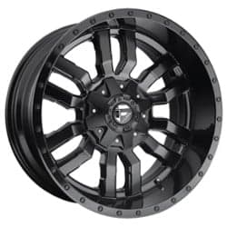 Fuel Sledge D596 17x9 5x114.3/5x127 -12 ET 78.1 CB Matte Black with Gloss Black Lip