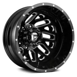 Fuel Triton Dually Rear D581 22x8.25 8x200 -176 ET 142 CB Gloss Black & Milled