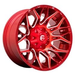 Fuel Twitch 20x9 6x135/6x139.7 1 ET 106.1 CB Candy Red Milled