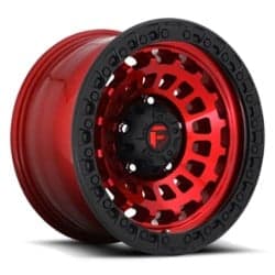 Fuel Zephyr D632 17x9 6x139.7 1 ET 106.1 CB Candy Red with Matte Black