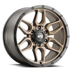 GFX TR18 17x8.5 5x127 -6 ET 71.5 CB Matte Bronze w/ Matte Black Lip