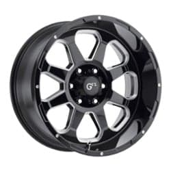 GFX TR-10 17x9 6x139.7 12 ET 106.2 CB Gloss Black Milled