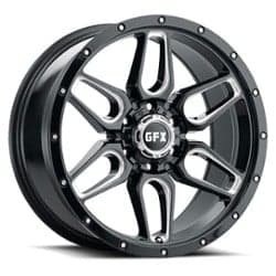 GFX TR-18 17x8.5 6x135 18 ET 87.1 CB Gloss Black Milled