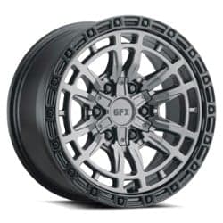 GFX TR-24 17x9 6x135/6x139.7 12 ET 95.2 CB Matte Gray w/Matte Black Lip