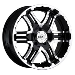 Gear Off Road 713MB Double Pump 18x9 5x135 10 ET 87.1 CB Mirror Machined Face w/Gloss Black Accents